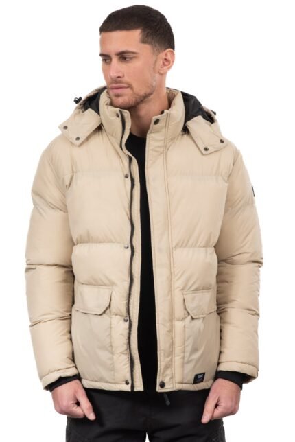 V336 VCODE ΜΠΟΥΦΑΝ PUFFER BEIGE ΦΟΥΣΚΩΤΟ ΜΑΥΡΟ ΜΠΕΖ