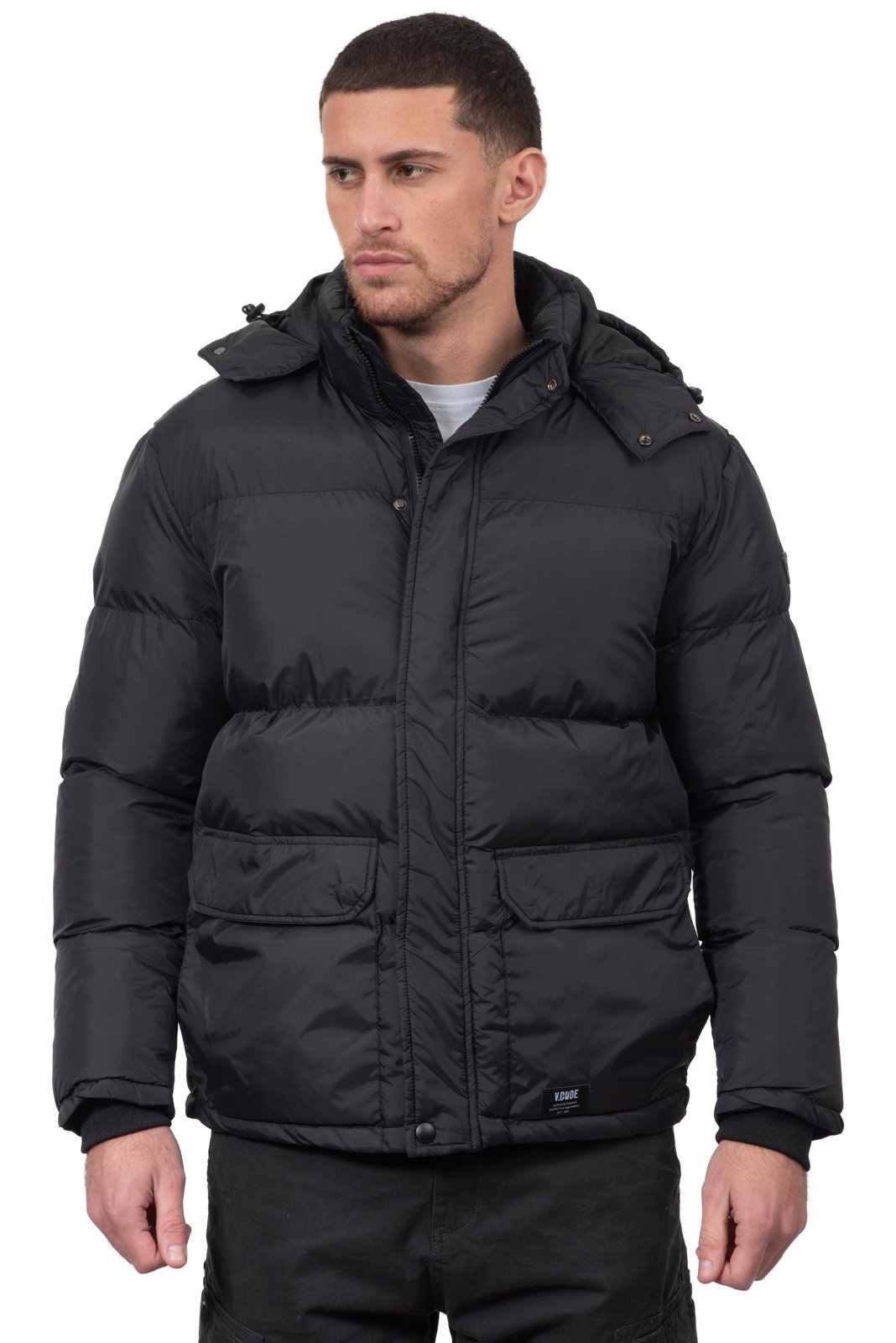 336-blk5 V336 VCODE ΜΠΟΥΦΑΝ PUFFER BLACK ΦΟΥΣΚΩΤΟ ΜΑΥΡΟ - Image 1