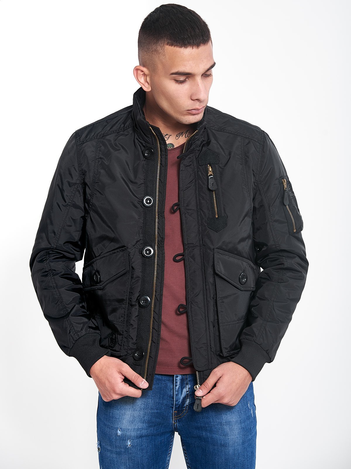 633-BLACK-4-1 ICETECH G633 BLACK-ΑΝΔΡΙΚΟ BOMBER-ΑΝΔΡΙΚΟ ΤΖΑΚΕΤ ΜΑΥΡΟ - Image 1