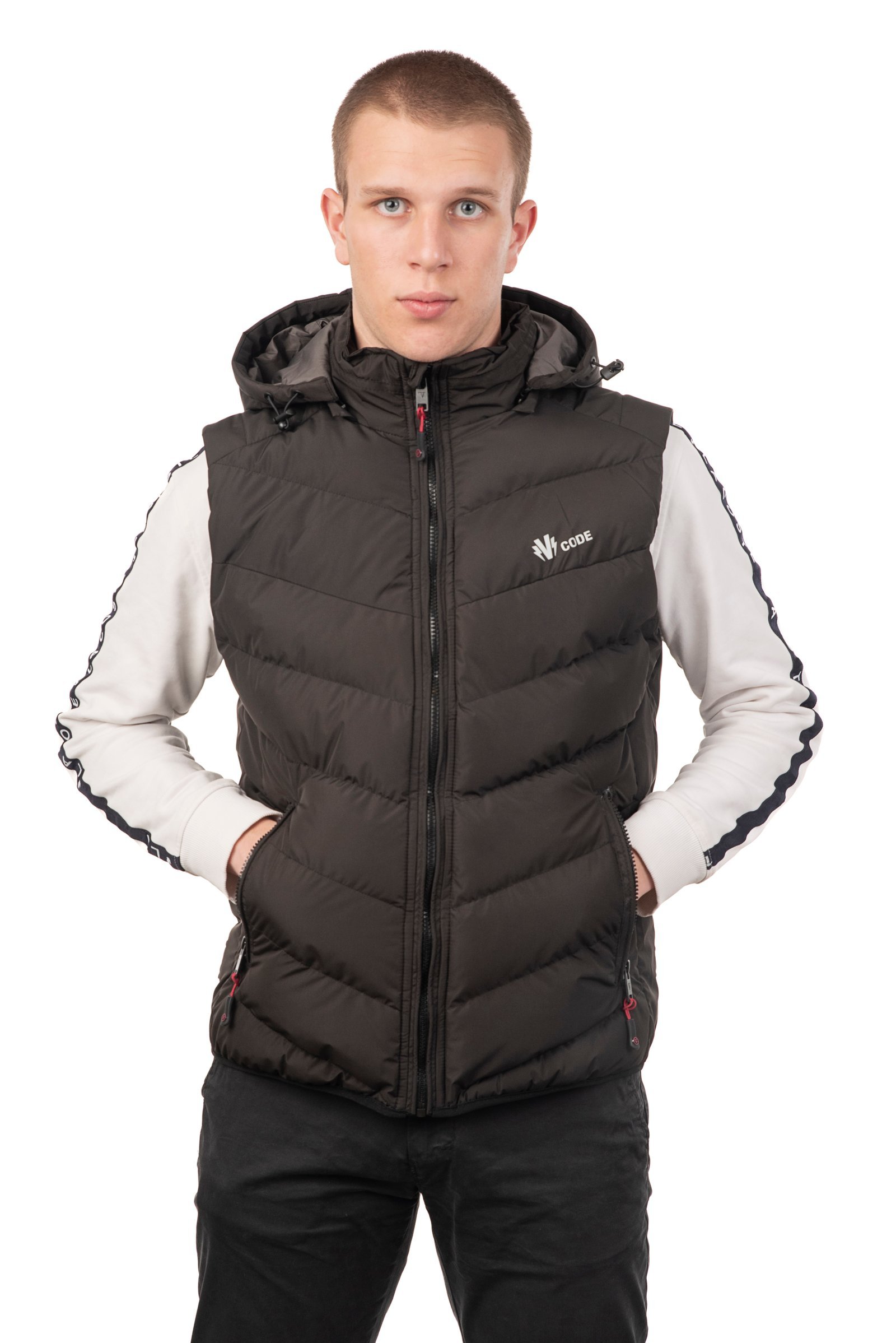 TONY9550Adaxion-ok- G325 BLACK GILLET VCODE-ΑΝΔΡΙΚΟ ΑΜΑΝΙΚΟ ΜΑΥΡΟ - Image 1