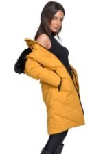VAINAS V102 YELLOW- ΓΥΝΑΙΚΕΙΟ ΜΠΟΥΦΑΝ ΜΑΚΡΥ  ΒΑΘΥ ΚΙΤΡΙΝΟ - Image 3