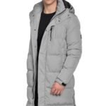 VCODE V207 GREY - ΑΝΔΡΙΚΟ ΜΑΚΡΥ  ΜΠΟΥΦΑΝ ΓΚΡΙ