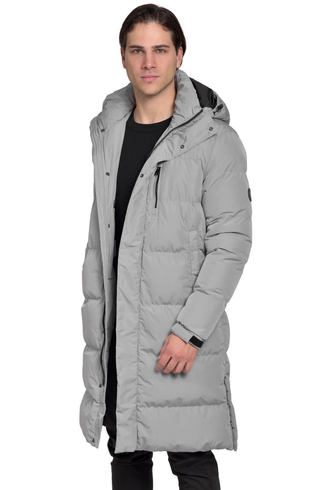 V207-GREY-3-1 VCODE V207 GREY - ΑΝΔΡΙΚΟ ΜΑΚΡΥ ΜΠΟΥΦΑΝ ΓΚΡΙ - Image 1