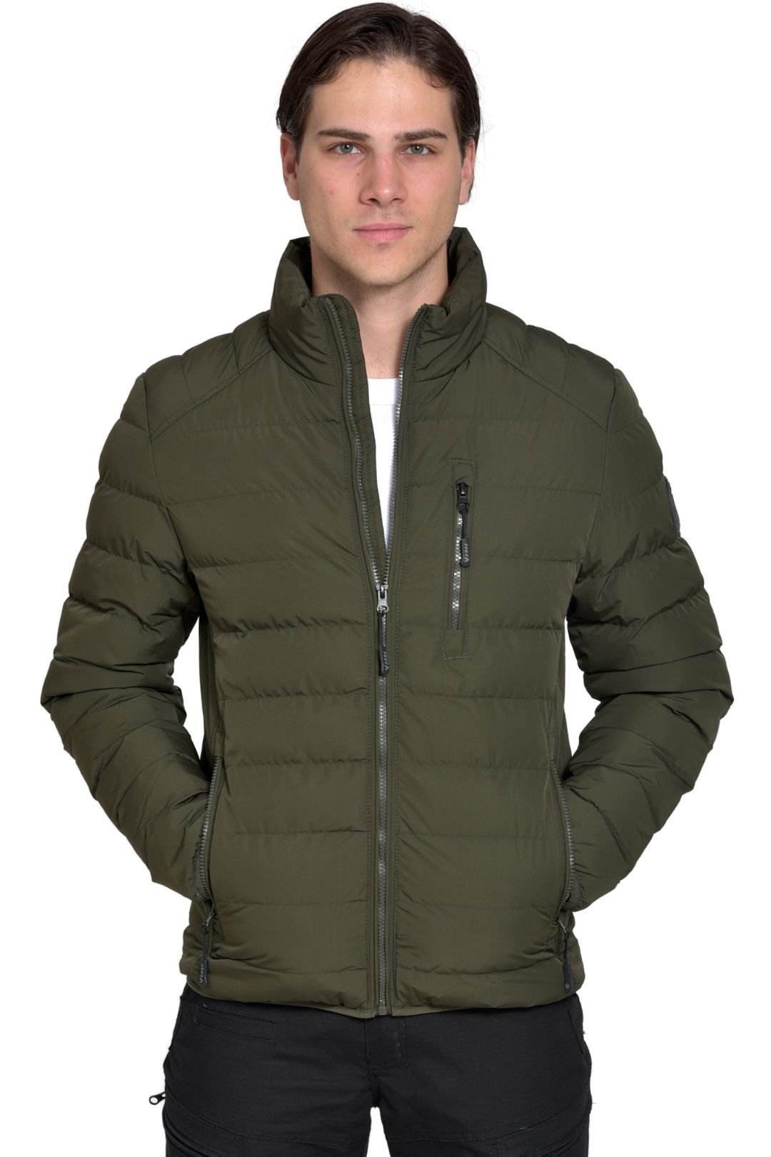v36-olive-4-2 VCODE V36 OLIVE - ΑΝΔΡΙΚΟ ΤΖΑΚΕΤ ΛΑΔΙ - Image 1