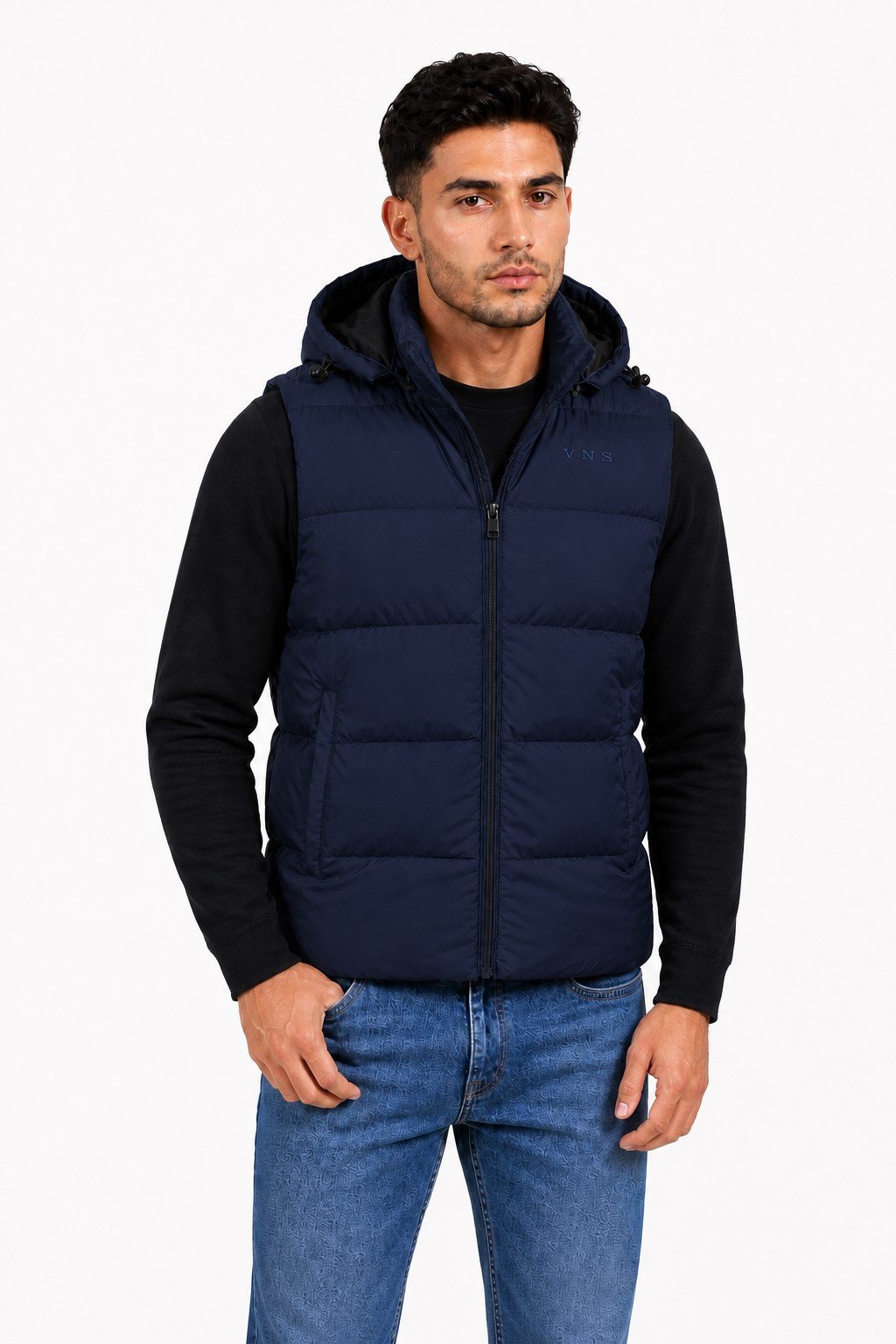 vc001-navy-1 G001 MENS GILET NAVY - Image 1